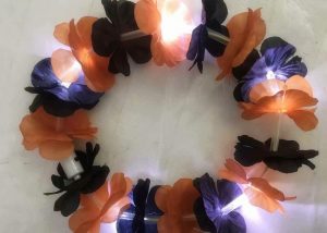 Purple Orange Halloween Light Up Lei