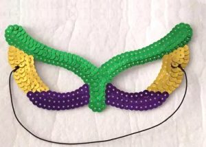 Purple Green Gold Sequin Eye Mask