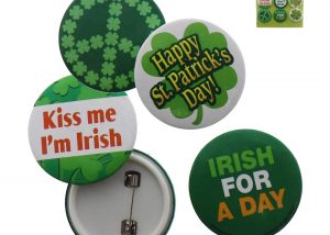 Shamrock Buttons Pins