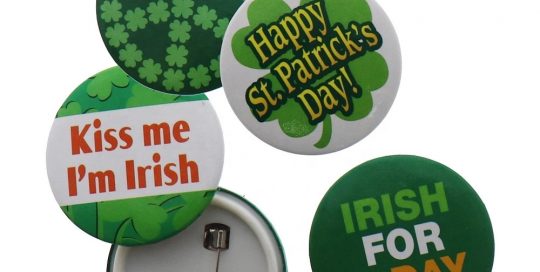 Shamrock Buttons Pins