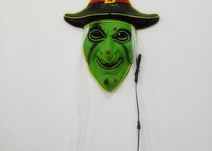 Halloween Witch LED Light Up Mask Creepy Witch Full Face Adult Mask