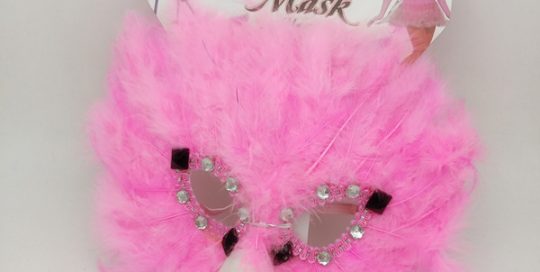 Feathery Pink Flamingo Gems Masquerade Bird Animal Halloween Costume Mask