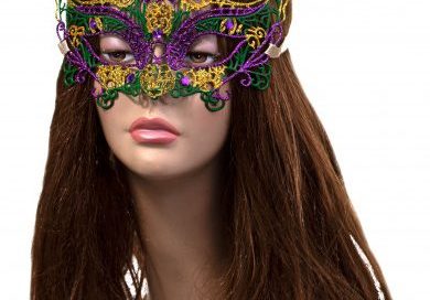 7.5 Filigree Mask PurpleGreen Gold