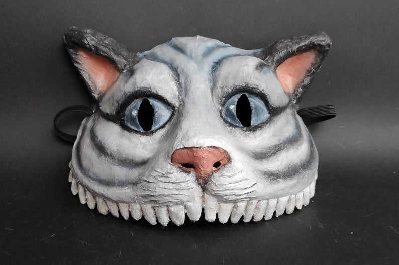 Cat Mask Animal Paper Mache Mask Scary Theatre Mask
