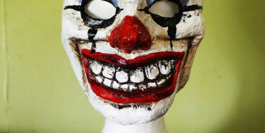 Creepy clown mask
