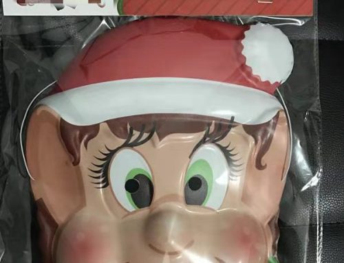 Xmas Elf Boy Girls Elf Face Mask 2 Asstd