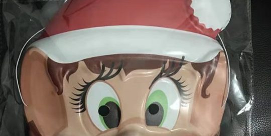 Xmas Elf Boy Girls Elf Face Mask 2 Asstd