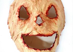 HALLOWEEN Carved Pumpkin Skin Flesh latex mask