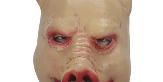 Horror Pig Head Masks Cosplay Animal Pig Scary Latex Masks Helmet Halloween Carnival Party Costume Props