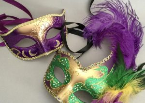 Mardi Gras Masquerade ball mask Purple Green Gold Carnival Cosplay Dress up