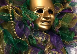Mardi Gras Tragedy Comedy Masked Wreath