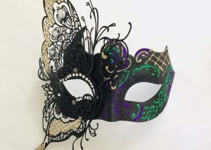 Black Purple Green Gold Mask
