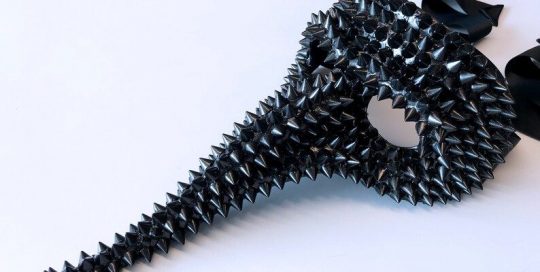 Studly Casanova Black Spikes Masquerade Mask