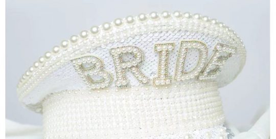 Captain Bride Rhinestone Hat