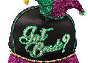 Mardi Gras Pearl 3D Hat with Sequin Jester Hat