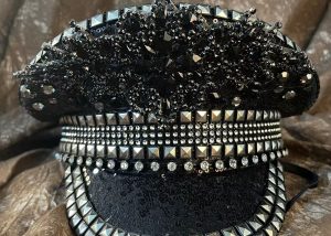 Steampunk Gold Rhinestone Captain Hat