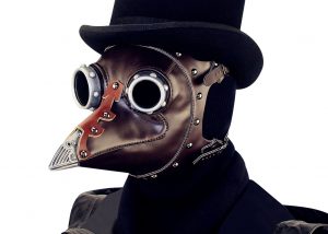 Pestmask Beak Mask Medieval Bird Mask -Brown