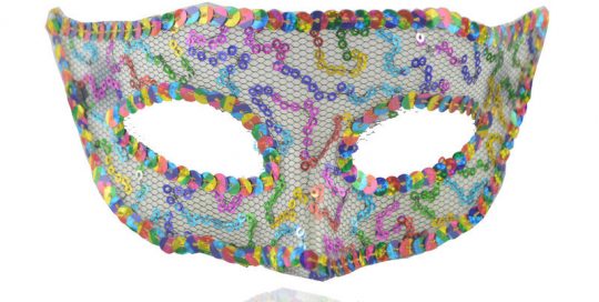 Rainbow Sequin Mask Party Pride Mask