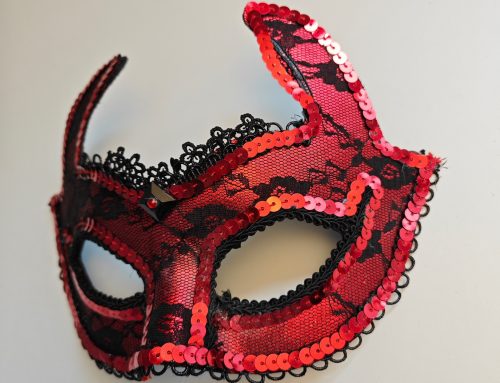 Halloween Eyemask Red Devil Lace Mask