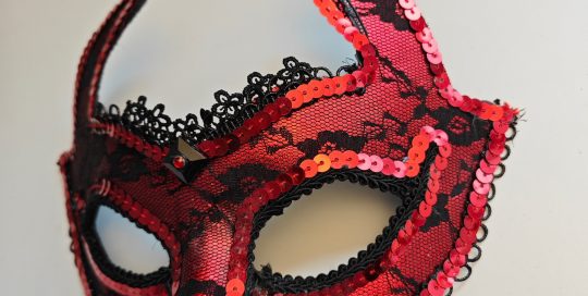 Halloween Eyemask Red Devil Lace Mask