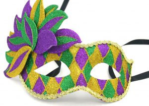 Mardi Gras PGG Glitter Eye Fat Tuesday Mask