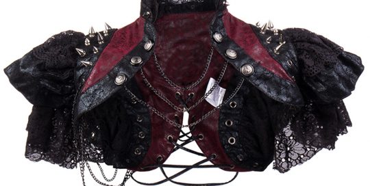 Lace Rivet Steampunk Shawl Vintage Stage Costume