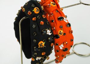 Halloween Retro Hair Bands with Pumpkin Ghost Beads and Rhinestones