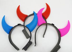 LED Cow Horn Headband-Large