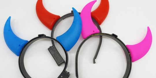 LED Cow Horn Headband-Large