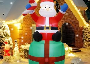 6FT Blow Up Cute Santa Claus Deco For Xmas