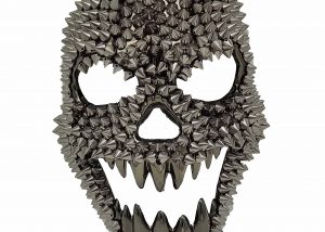 Halloween Spikes Skull Mask-Black