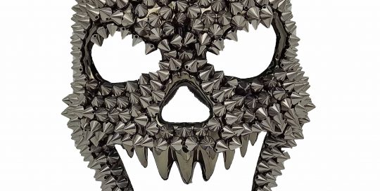 Halloween Spikes Skull Mask-Black