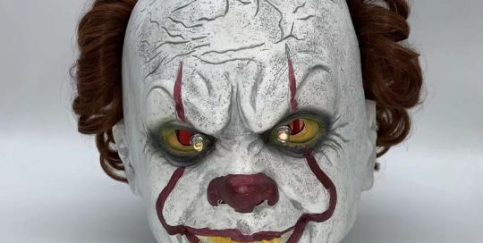 LED Pennywise Halloween Horror Latex Mask