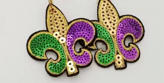 Mardi Gras Earrings-Classic