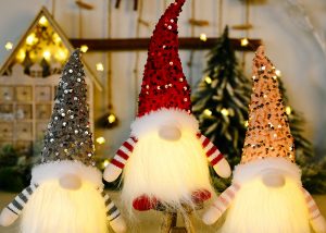 Christmas Glow Faceless Doll Ornament