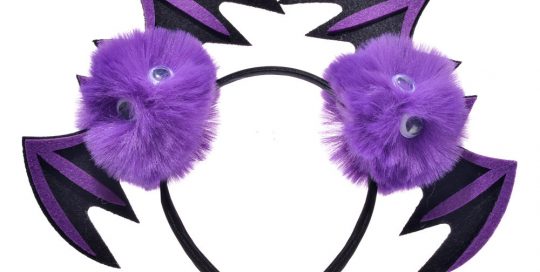 Halloween Plush Bat Decor Hair Hoop Party Hair Accessories
