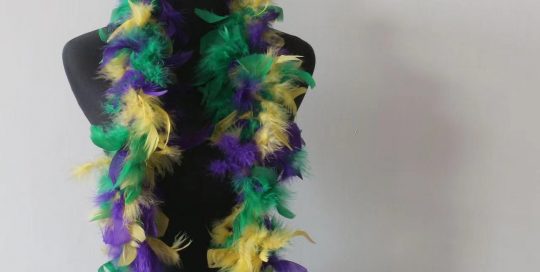 Mardi Gras Ostrich PGG Feather Boa