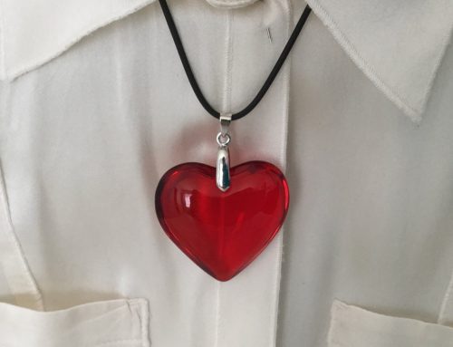 Gothic Large Red Heart-shaped Necklace
