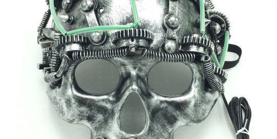 LED Lighting Up Skull Head Steampunk Maske-LGPC