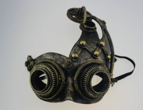 Halloween Steampunk Flame Maske w Coils