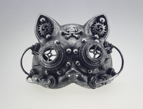 Victoria Time Cat Steampunk Mask