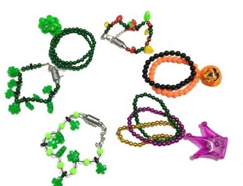 LED Mardi Gras Bracelet & Beads Necklace
