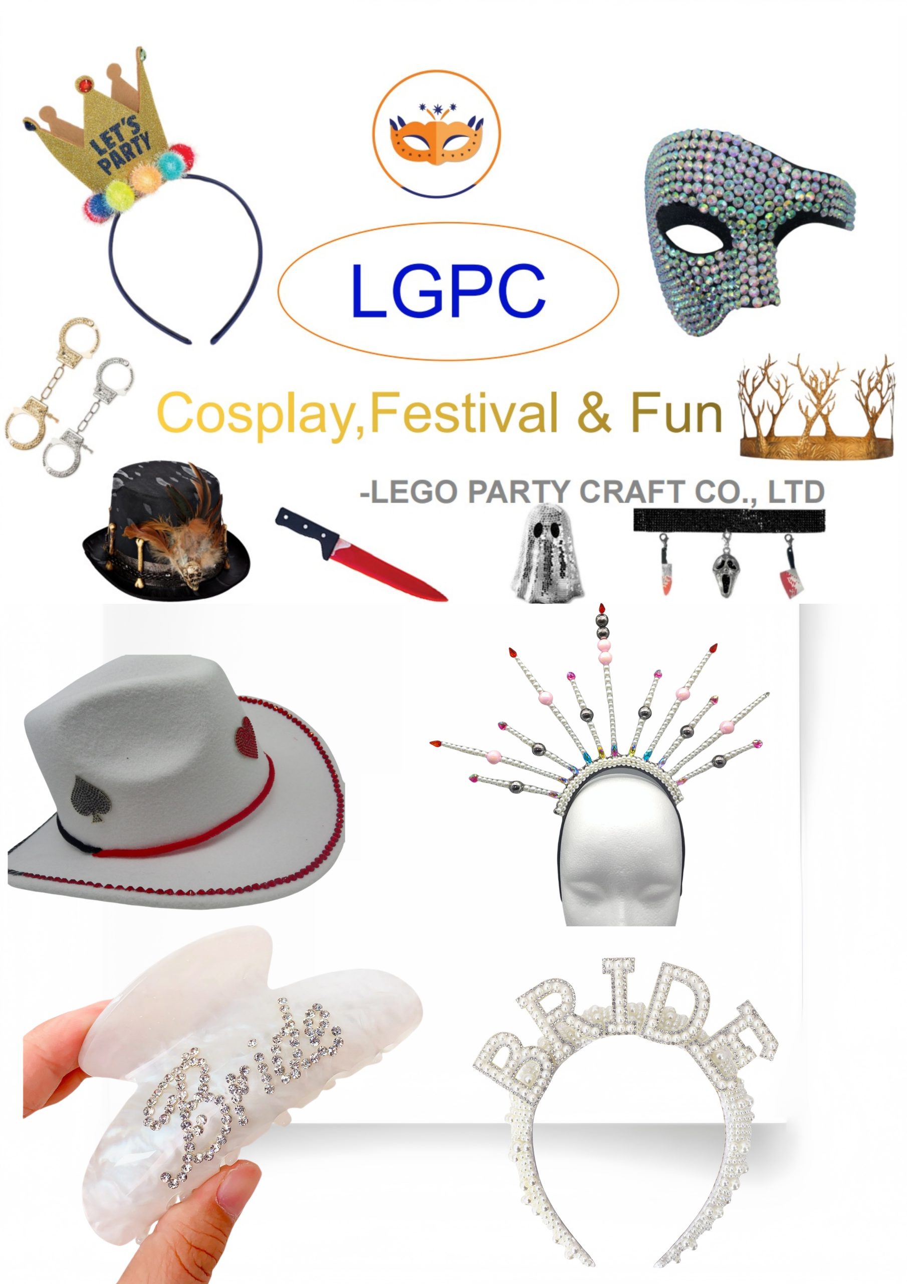 Why Choose LGPC Party? 🎉 Low MOQ ✅ OEM/ODM 🌐 Complies with FSC/BSCI/EN 71 🎭 Development: Costume can be made by sample/picture/tech pack only