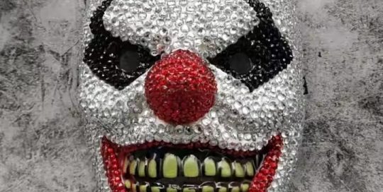 Spirit Halloween Scary Clown Rhinestone Mask