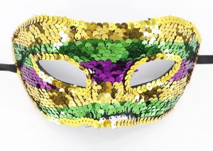 Mardi Gras Carnival Sequin Mask