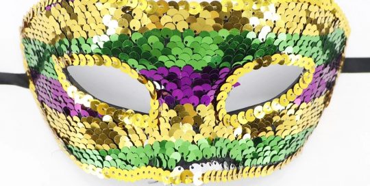 Mardi Gras Carnival Sequin Mask