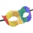 Rainbow Rhinestone Carnival Pride Mask with Diamonds