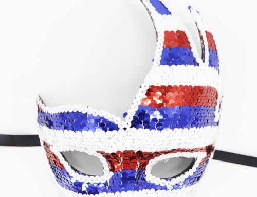 Sequined Flame Mask for Carnival Party Giveaway