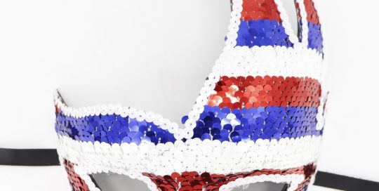 Sequined Flame Mask for Carnival Party Giveaway